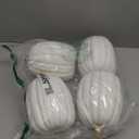 Dandat 4 Pcs 8.7 Inch Fall Large White Foam Pumpkins Halloween Jumbo Foam Pumpkin Decorations Giant White Fake Artificial Decor for Crafts to Paint Thanksgiving