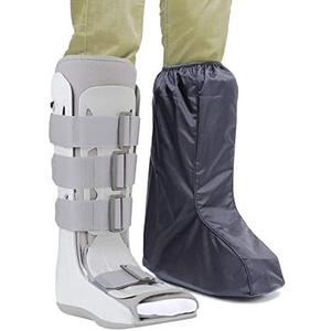 ARUNNERS Walking Boot Cover for Medical Brace Orthopedic and Fracture Cast with Integrative Slip-Resistant Rubber Sole (Black, Tall, Large) ARUNNERS Walking Boot Cover for Medical Brace Orthopedic and Fracture Cast with Integrative Slip-Resistant Rubber Sole (Black, Tall, Large)