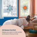 Linenspa White Down Alternative Comforter and Duvet Insert, for Queen Size Bed All-Season Comforter with Box Stitch and 8 Duvet Loops Bedding for Kids, Teens, and Adults
