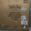 Toddleroo by North States - Bright Choice Auto Close Baby Gate: Pressure Mounted Baby Gate for Doorways with Glow in the Dark Handle - Adjustable 29.75 to 40.5 Inches Wide - 30 Inches Tall - White