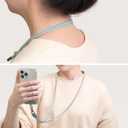 2 x 2 Pack Crossbody & Neck Phone Strap, Customizable Neck Strap with 0.5mm Removable Phone Tab, Hands-Free Holder for Phones, Earphones, Badges & Keys (Black+Black)