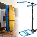 Upgraded RV Hitch Mount Kayak Rack,300 LBS Heavy Duty Vertical Carrier for 2 Kayaks up to 12 FT with Adjustable Base and Height, Fits 2" Trailer Hitch Receiver for RV, Truck and SUV
