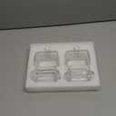 Dicunoy 2 Pack Glass Butter Dishes with Lids, Mini Butter Keeper Containers, Clear Butter Serving Storage Dish with Handle, Rectangle Crystal Small Butter Cloche for Mayo, Jelly, Jam, Candy