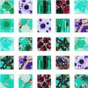 Gem Glass Mosaic Tiles, 25mm/1Inch Square Tiles Crystal Mosaic Tile for Crafts, Colorful Tiles for Mosaic Project Supplies Home DIY Crafts Interior Decoration