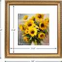 JCJMY 12x12 Vintage Picture Frame with 8x8 Mat, Elegant Retro 12 by 12 Photo Frame with Shatter-Resistant Plexiglass for Wall Hanging, Gallery Decor & Gift, Gold, 1 Pack