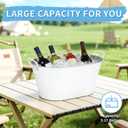 2 Pack Galvanized Beverage Tub, 3 Gallon Ice Buckets Metal Drink Buckets with Handles for Champagne Cocktails Wine Beer for Catering MimosaBars Parties, White