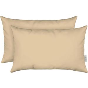 RSH Dcor - Jumbo Lumbar Pillow Covers Set of 2 | 26" x 16" | Outdoor Use Patio, Lounge, Adirondack, Deck | Water & Fade-Resistant | Includes Down-Alternative Inserts | Tan RSH Dcor - Jumbo Lumbar Pillow Covers Set of 2 | 26" x 16" | Outdoor Use Patio, Lounge, Adirondack, Deck | Water & Fade-Resistant | Includes Down-Alternative Inserts | Tan