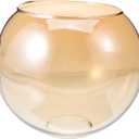 Hemoton Glass Lamp Shade Replacement for E27 Bulb 5.91 Inch Transparent Spherical Glass Globe with Dual Openings Cover Chandelier Light Fixture Shade
