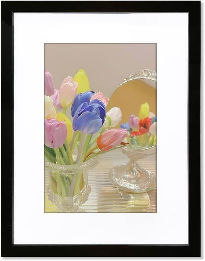 14x18 Black Picture Frame Mat for 10x14 Photo Wall Mounting Poster Frame-1pcs