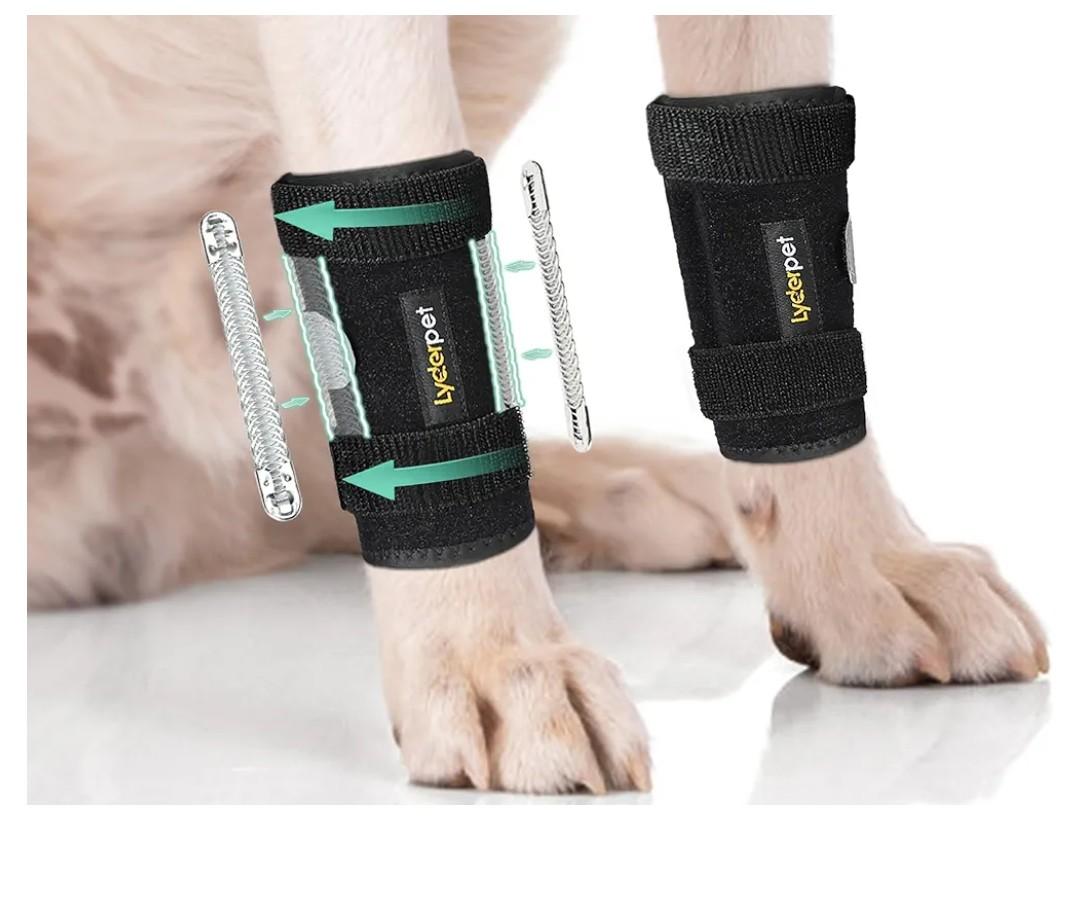 Dog Brace Front Leg Wrist Support, Canine Dog Carpal Brace Splint, Prevents Injuries and Sprains, Protects Carpus Joint Wounds Heals, Helps with Loss of Stability Caused by Arthritis