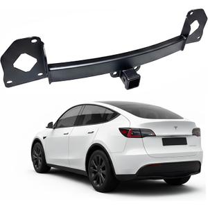 Rear Trailer Hitch for Tesla Model Y 2019-2025 - Heavy Duty Class 3 Hitches Towing Bar with 2 Inch Reciever - 8,000lbs Max GTW, Anti-Rust, Bolt-On Simple Installation, No Cutting, No Drilling, Black