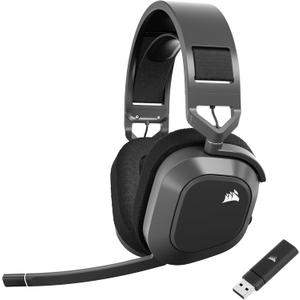 Corsair HS80 MAX Wireless Multiplatform Gaming Headset with Bluetooth  Dolby Atmos  Broadcast Quality Microphone  iCUE Compatible  PC, Mac, PS5, PS4, Mobile  Steel Gray