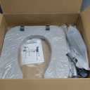 Raised Toilet Seat with Handles, Toilet Seat Riser for Seniors with Adjustable Height & Width, 500lb Handicap Elevated Toilet Seat for Elderly, Pregnant, Fit Any Toilet