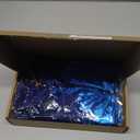 36 Pcs Christmas Bows with Twist Ties 6 Inch Velvet Mesh Ribbon Wreath Glitter Bows for Holidays Wreath Christmas Tree Railings Farmhouse Decoration DIY Craft Gift(Blue)