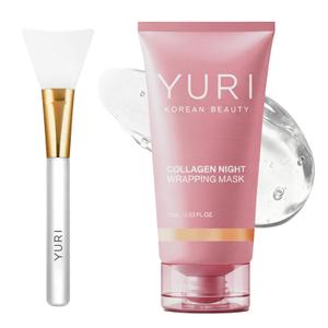 Collagen Night Wrapping Mask, Collagen Overnight Glass Skin Peel Off Face Mask, Elasticity & Hydration Care, Restored Balance & Ongoing Renewal, All Skin Types Skincare (2.53 fl.oz)