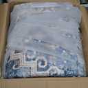 zesthome 9x12 Area Rugs,Stain Resistant Washable Rug,Ultra-Thin Rugs for Living Room,Bedroom,Non-Slip Backing Home Decor Large Area Rug (Blue/Beige,9'x12')