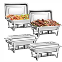 4 Pack 9QT Chafing Dishes for Buffet, Stainless Steel Chafing Dish Set