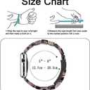 Band with Case Compatible with Apple Watch 46mm 45mm 44mm 42mm 41mm 40mm 38mm,Women Men Fashion Resin Strap Bumper for iWatch Series 11/10/9/8/7/SE/6/5/4/3/2/1 (Black Ivory Tortoise1)