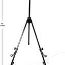 YAKCAM Foldable Cello Stand with Bow Holder, Safety Bar, Endpin Stopper, Adjustable Portable Floor Tripod Stand | Matte Black Steel | Foam-Padded Contact Points | Full Size