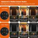 Motion Sensor Outdoor Wall Light Black, Dusk to Dawn Outside Porch Light Fixture Wall Mount, Waterproof Exterior Light Fixture with Seeded Glass, Matte Black Wall Sconce Lantern for House Patio Garage