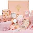 Easter Basket Gifts for Tween & Teen Girls, 8 PCS Birthday Gift Teenage Girl Gifts Trendy Stuff w/Fun Task Tag Makeup Brushes & Bag, Empower Positive Wrapped Gift Prefilled Stuffers for Daughter Niece