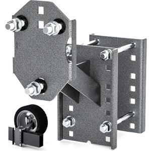 Trailer Spare Tire Mount, 5mm Thick Heavy Duty Steel Spare Tire Carrier Bracket for Utility Trailer Boat Trailer RV Trailer and Camper, Spare Tire Holder Parts Fits Most 4 & 5 & 6 Lugs Trailer Wheels