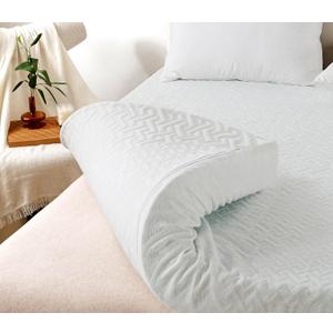 WhatsBedding 3 Inch Mattress Topper Queen Size, Egg Crate Queen Mattress Topper Fiber Cover Memory Foam Filled Soft with Removable Washable Cover (80x60x3in) (White)