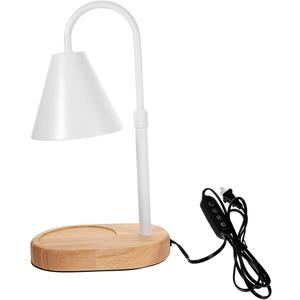 Electric Candle Warmer Lamp With Timer: Adjustable Height for Jar Candles, Dimmable With 2 Bulbs for Bedroom Home Decor, Scented Wax, Gifts for Mom, White