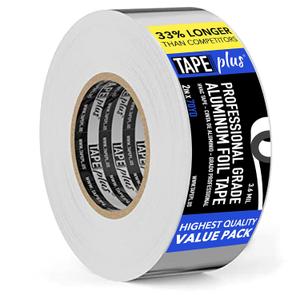 TapePlus 1 Pack Professional Grade Aluminum Foil Tape - 2 Inch by 210 Feet (70 Yards) - Insulation Tape for HVAC, Sealing, Patching Hot & Cold Air Ducts, Metal Repair and Much More