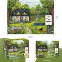 300 Piece Puzzles for Adults, Sunny Village 300 Piece Puzzle, Charming Countryside Flower Jigsaw Puzzles, Relaxing Gifts for Adults, Seniors and Kids, Finished Size 20.5” x 15”