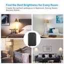 DEWENWILS Plug in Dimmer Switch for Lamp, Push/Foot Dimmer Plug, Table Lamp Dimmer for Dimmable LED/CFL/Incandescent Bulb, Full Range Slide Control, 5 ft Extension Cord, ETL Listed, Black
