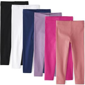 4 x The Children's Place Baby Girls and Toddler Assorted Solid Leggings, Multipacks