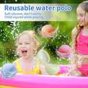 32 Pack Reusable Water Balloons Pool Water Balls Latex-Free Soft Silicone Water Splash Ball with Portable Mesh Bag Summer Outdoor Beach Play Pool Party Backyard Fun Water Toys