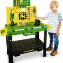 John Deere Kids Workbench, Power Tools Workshop, Build Your Own Toy Tool Box with 39 Realistic Toy Tools and Accessories, 5+