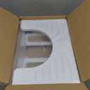 AmazerBath 7 Inches Bamboo Toilet Stool Squat for Adults, Foldable Poop Stool for Bathroom, 0.79" Thickness Potty Step Stool with Non-Slip Strip, No Assembly Required, Space-Saving, White