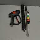 M MINGLE Replacement Pressure Washer Gun with Extension Wand, M22 15mm or M22 14mm Fitting, 5 Nozzle Tips, 40 Inch, 4000 PSI