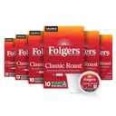 Folgers Classic Roast Coffee, Medium Roast, Keurig K-Cup Pods, 10 Count Box (Pack of 6)
