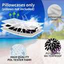 DFXSZ Black Purple Flower Pillow Covers 18x18 Inch Set of 2 Outdoor Throw Pillows Outdoor Waterproof Decor for Living Room Sofa Patio Funiture Garden Floral Polyester Pillow Covers 002Q18