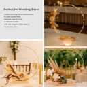 12 Pack Floral Hoop with Stand and LED Fairy Lights 14 inch Metal Rings for DIY Centerpiece Table Decorations Crafts Macrame Rings Hoop Wreath Dream Catcher Rings Wedding Christmas Wreaths, Gold