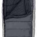 Browning McKinley -30 Sleeping Bag - Oversize Insulated Hooded Rectangle Made with Ripstop Outer and Brushed Polyester Liner, with Compression Stuff Sack, Charcoal/Gray, One Size
