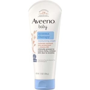 Aveeno Baby Eczema Therapy Moisturizing Cream, Natural Colloidal Oatmeal & Vitamin B5, Baby Eczema Cream for Dry, Itchy, Irritated Skin Due to Eczema, Paraben- & Steroid-Free, 7.3 oz (7.3 Ounce (Pack of 1))