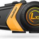 LX3 Bluetooth Motorcycle Helmet - Clear Sound, CVC Noise Cancellation, 1200mAh 120h Play Time, IP67 Waterproof (Orange)