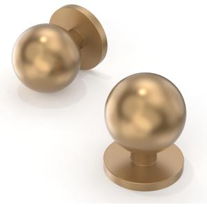 10 Pack Champagne Bronze Kitchen Cabinet Knobs Cabinet Pulls Cabinet Hardware Zinc Knobs for Drawers (Single Hole Knob)