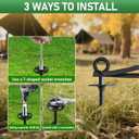 Ground Anchors Screw in - Heavy Duty Trampoline Anchors/Stakes for High Wind, 4 Pack Earth Anchor Kit with Straps and Wrenches for Swing Set, Trampolines, Shed, Mobile Home, Carport, Gazebo