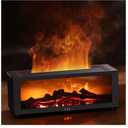 Essential Oil Diffuser, Fireplace Flame Oil Diffuser - Aromatherapy Aroma Humidifier, Upgrade 7 Flame Colors Noiseless 150ml Remote Control - Perfect for Bedroom Home Office (Fireplace Black)