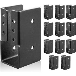 12PCS Concealed Joist Hangers, Concealed Flange Light Joist Hanger for Wood Rail, 2x 4 Q235 Steel Joist Brackets
