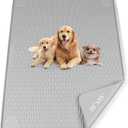 Pee Pads for Dogs, 50" x 35" Extra Large Reusable Silicone Mat, Washable Puppy Training Pads for Potty Training, Non-Slip, Leak-Proof, Indoor Floor Protection (Light Grey)