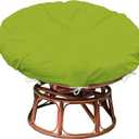 Sqodok Papasan Cushion Cover Only, 50in Outdoor Indoor Papasan Chair Cushion Covers Water Resistant, Machine Washable Papasan Chair Cushion Slipcover with Zipper and Straps, Green