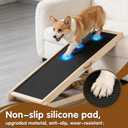 Dog Ramp for Couch, Adjustable Height from 18" to 23.6", Foldable Ramps for Pets to Get on Bed with Traction Rubber Mat, Wooden Portable Stairs for Small to Large Dogs