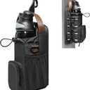 Magnetic Gym Bag for Men and Women, Magnetic Water Bottle Holder for Gym, Small Gym Bag, Gym Gifts for Women and Men (Black-brown, <40 OZ)